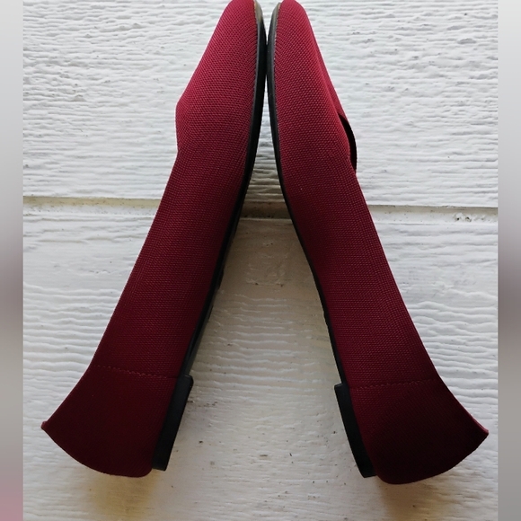 MIA Girl Slip On Flat Shoes Allie Women's Sz 7.5 Textile Burgundy Ballet - Picture 2 of 14